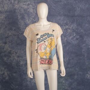 Disney Store Beauty and the Beast Sleep Shirt and Shorts Sz L